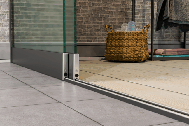 2-Rail Glazen Schuifwand tot 1900 mm (2×960 mm glas)