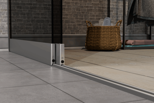 2-Rail Glazen Schuifwand tot 2030 mm (2×1030 mm glas)