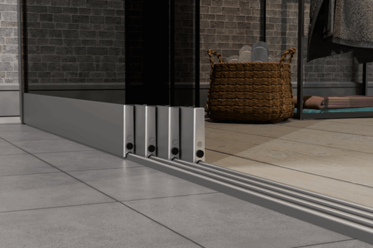 4-Rail Glazen Schuifwand tot 4030 mm (4×1030 mm glas)